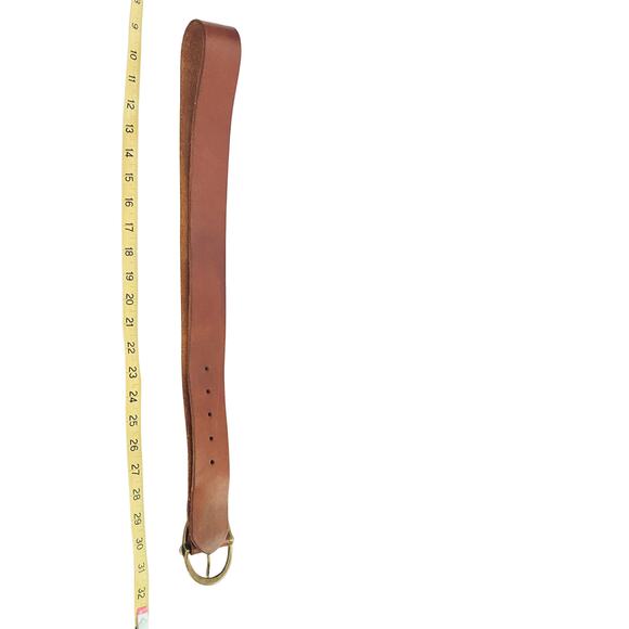 Ralph Lauren Tan Leather Belt with Brass Buckle Size 34 Classic Style main image 7